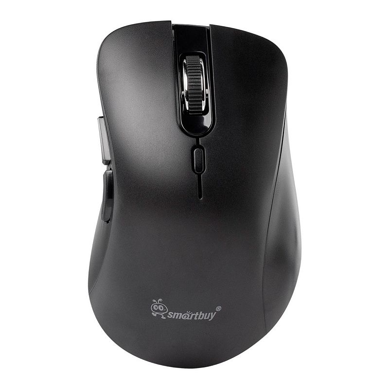 Мышь беспроводная Smartbuy 616AG, бесшумная работа кнопок, черный, 5btn+Roll