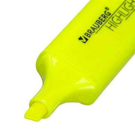 Текстовыделитель BRAUBERG "ORIGINAL NEON", ЖЕЛТЫЙ, линия письма 1-5 мм, 152211 