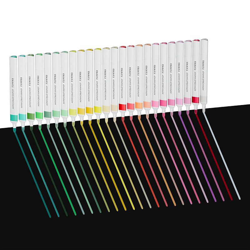 Маркеры акриловые Гамма "Классические", 48 цв., трехгран., пластик.бокс