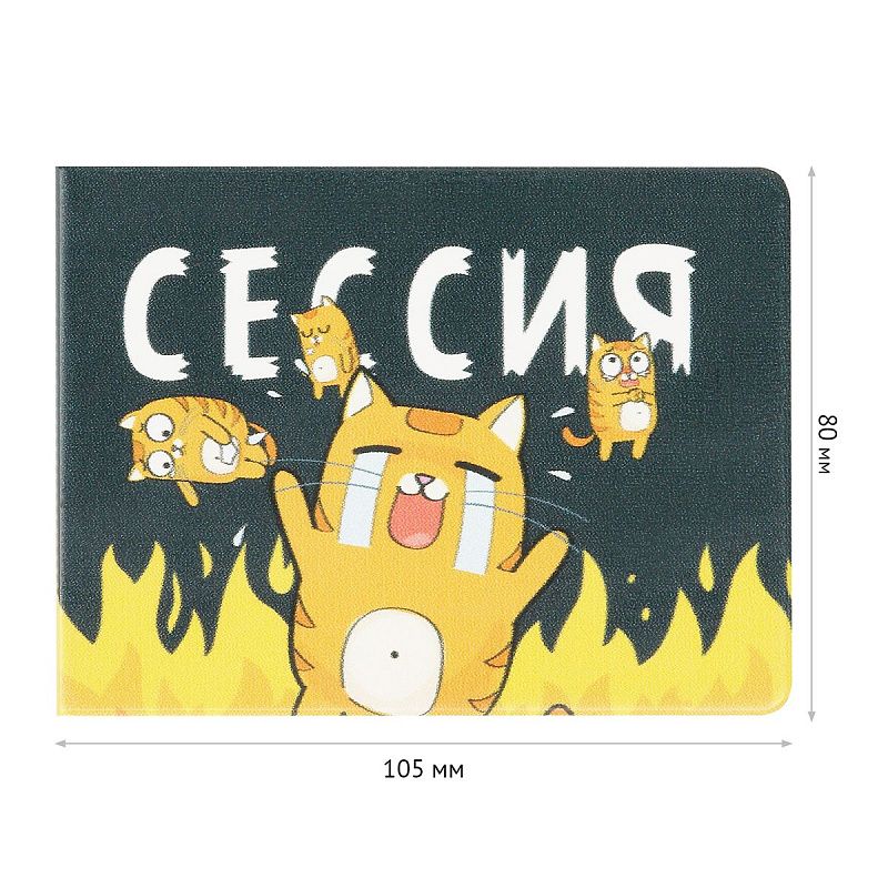 Обложка для студенческого билета, пропуска, удостоверения OfficeSpace "Сессия", ПВХ, фотопечать 