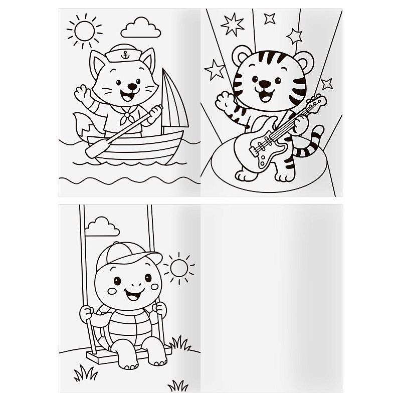 Раскраска А4,  8 стр. ТРИ СОВЫ "Раскраски для мальчиков"