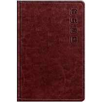 Телефонная книга А7, 64л., кожзам, BG "Nebraska. Dark red", с вырубкой