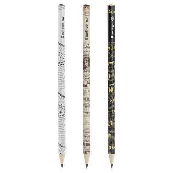 Карандаш ч/г Berlingo "Swift" HB, круглый, заточен., ассорти