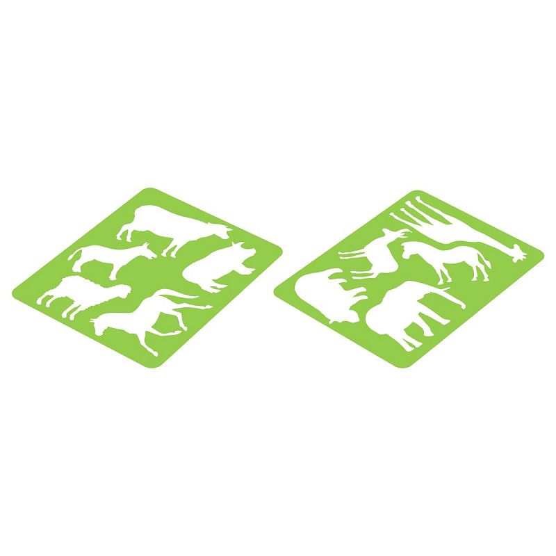 Набор трафаретов-раскрасок СТАММ "Животные", 4шт. 