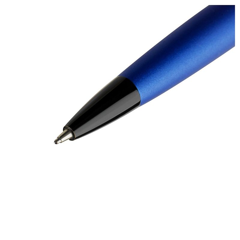 Ручка шариковая Luxor "Dunes" синяя, 0,7мм, корпус синий электрик, кнопочный механизм, футляр 
