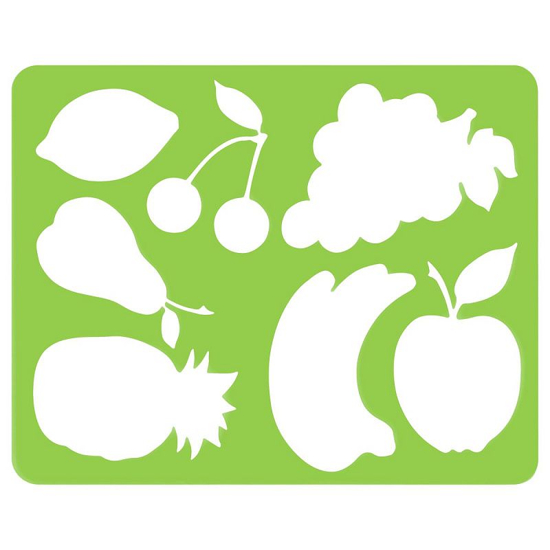 Трафарет-раскраска контурный, СТАММ "Фрукты", пакет, европодвес