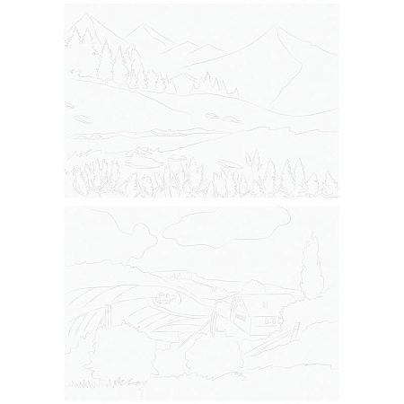 Папка для акварели, с эскизом, 10л., А4, ArtSpace "Пейзажи", 180г/м2