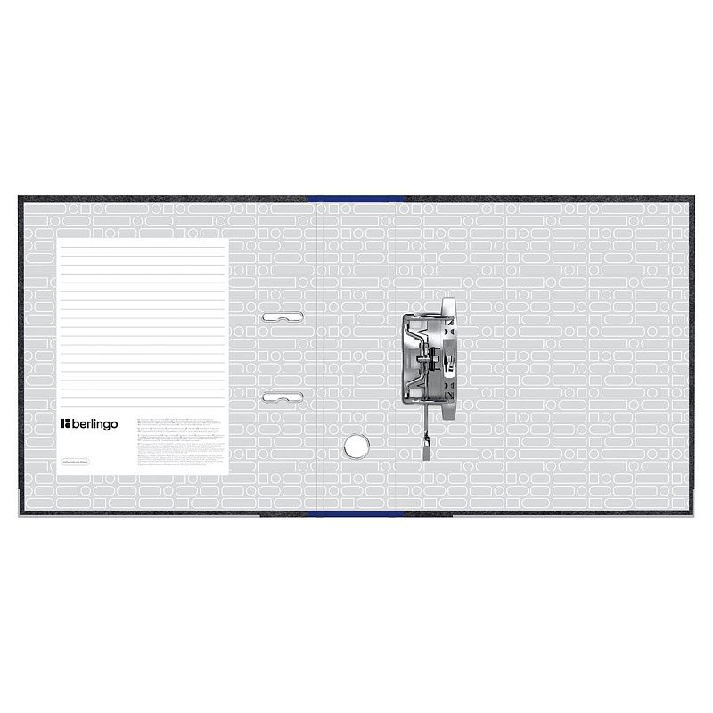 Папка-регистратор Berlingo "Standard", 70мм, мрамор, с карм. на корешке, нижний метал. кант, синяя 