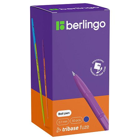 Ручка шариковая Berlingo "Tribase Fuze" синяя, 0,7мм 