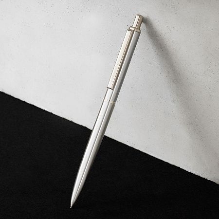 Ручка шариковая Luxor "Cosmic" синяя, 1,0мм, корпус хром, кнопочный механизм, футляр 