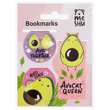 Закладки магнитные для книг, 3шт., MESHU "Avocat" 