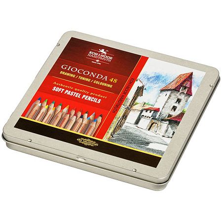 Пастельные карандаши Koh-I-Noor "Gioconda", 48цв., метал. коробка