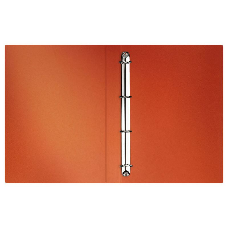 Папка на 4 кольцах СТАММ "Сияние" А4, 40мм, 700мкм, пластик, оранжевый 