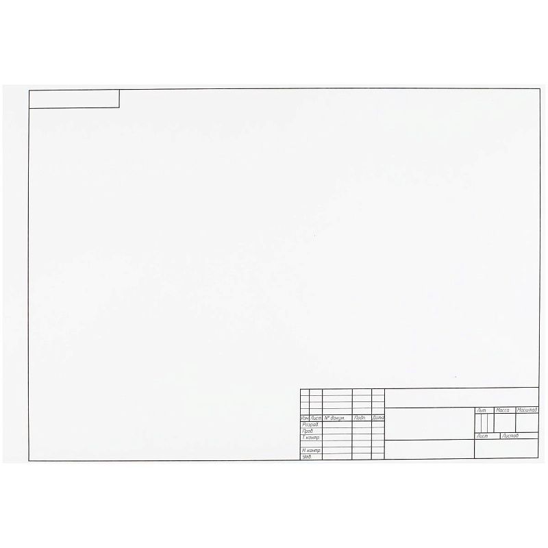 Папка для черчения BG, А3, 10л., с горизонтальной рамкой, 160г/м2