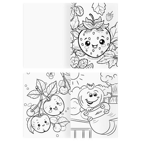Раскраска А4, 16 стр., ТРИ СОВЫ "В стиле kawaii"