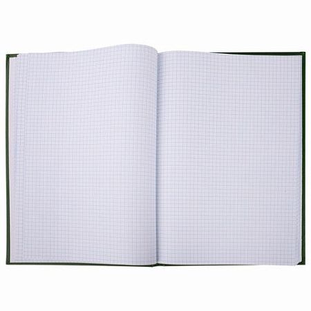 Книга учета 96 л., клетка, твердая, бумвинил, офсет, герб, А4 (200х290 мм), BRAUBERG, зеленая, 130277