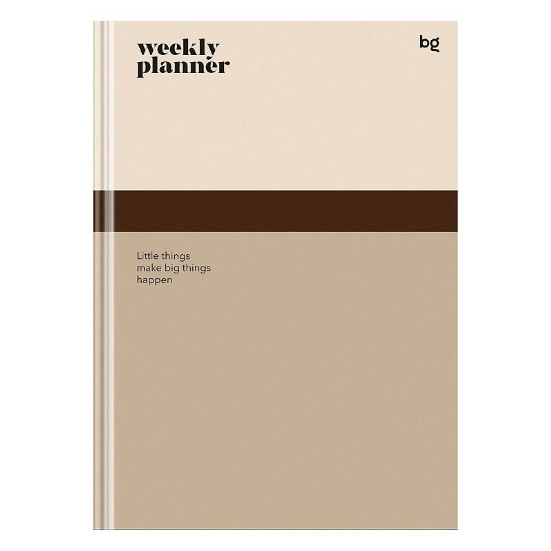 Планер школьный 1-11 кл. 64л. (твердый) BG "Weekly planner. Beige", матовая ламинация