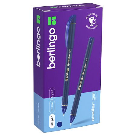 Ручка гелевая Berlingo "Stellar Gel" синяя, 0,5мм 