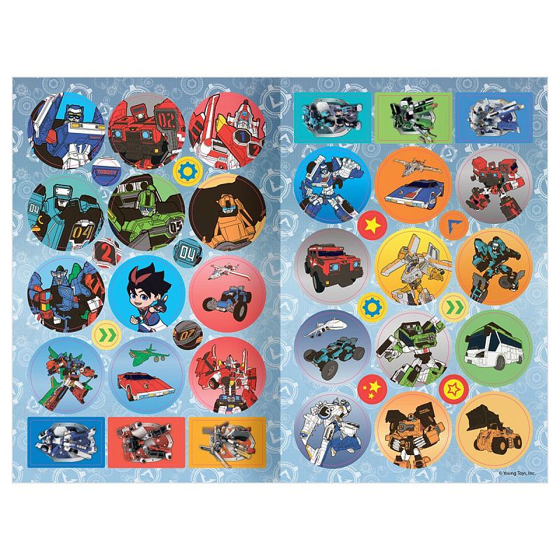 Раскраска, А4 ТРИ СОВЫ "Тоботы", 8стр., с наклейками