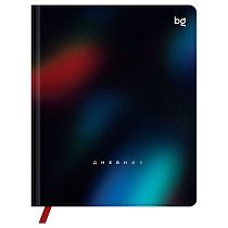 Дневник 1-11 кл. 48л. (твердый) BG "Gradient. Black", иск. кожа, печать, тиснение фольгой, ляссе