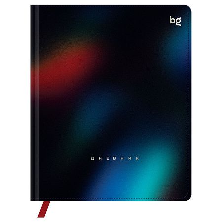 Дневник 1-11 кл. 48л. (твердый) BG "Gradient. Black", иск. кожа, печать, тиснение фольгой, ляссе