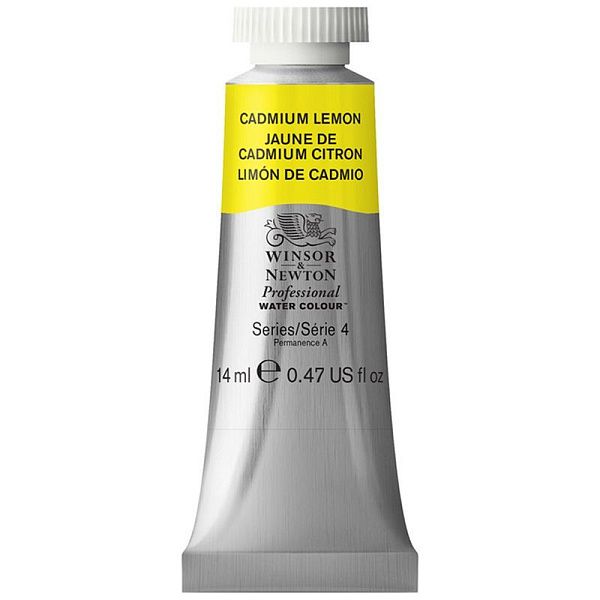 Акварель художественная Winsor&Newton "Professional", 14мл, туба, лимонный кадмий