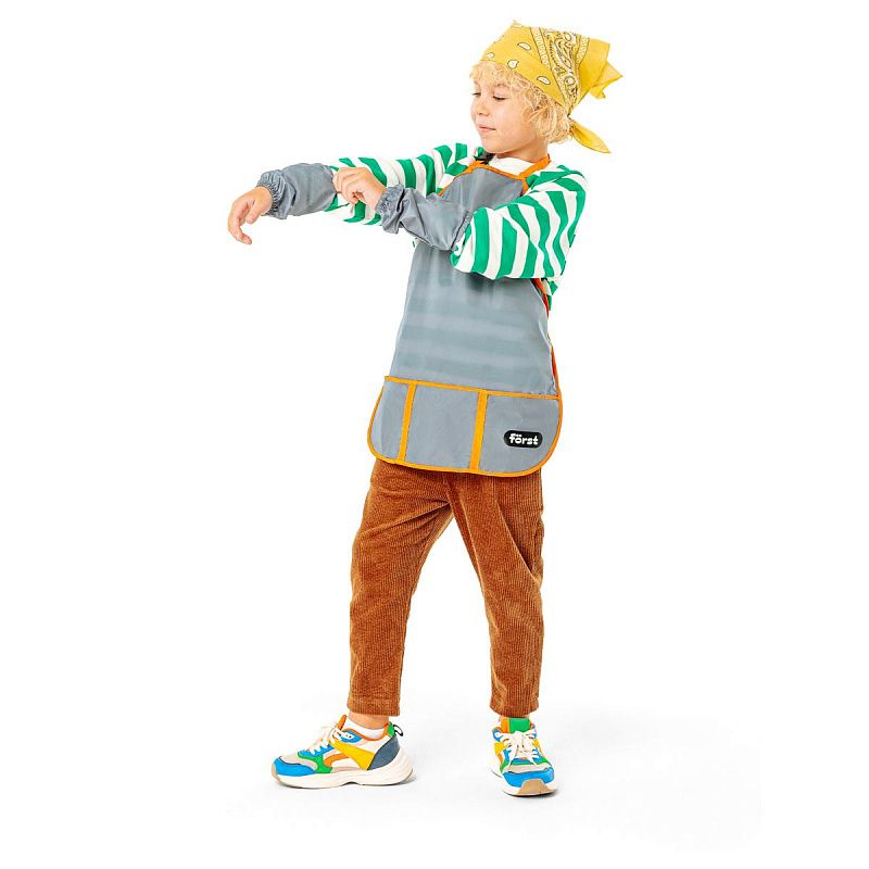 Фартук с нарукавниками Först, 53,5*44,5см, 3 кармана, серый 