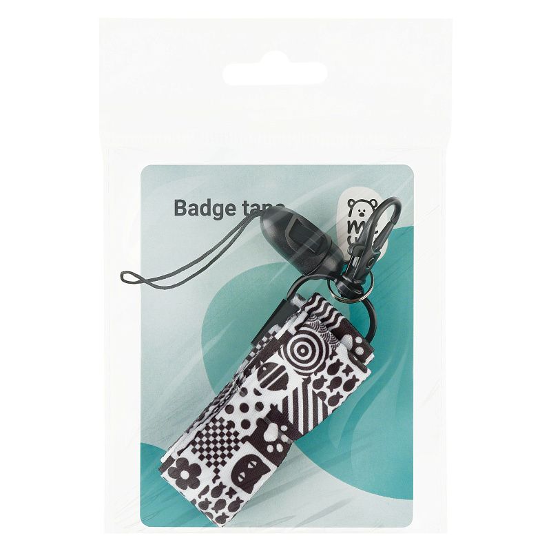 Лента для бейджей MESHU "Puzzle", 45см, петелька, карабин, опп пакет с европодвесом