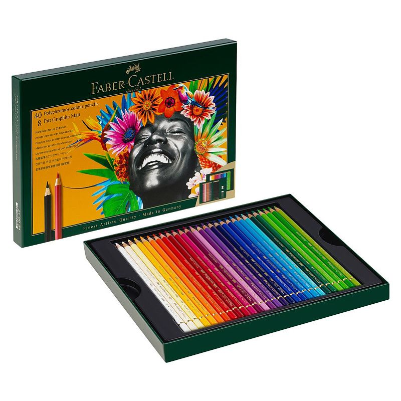 Набор художественных изделий Faber-Castell "Polychromos & Pitt Graphite Matt ", 50 предметов,  студийная коробка