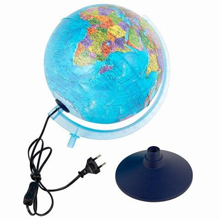 Глобус интерактивный + очки VR, политический, GLOBEN, 25 см с подсветкой, INT12500304 