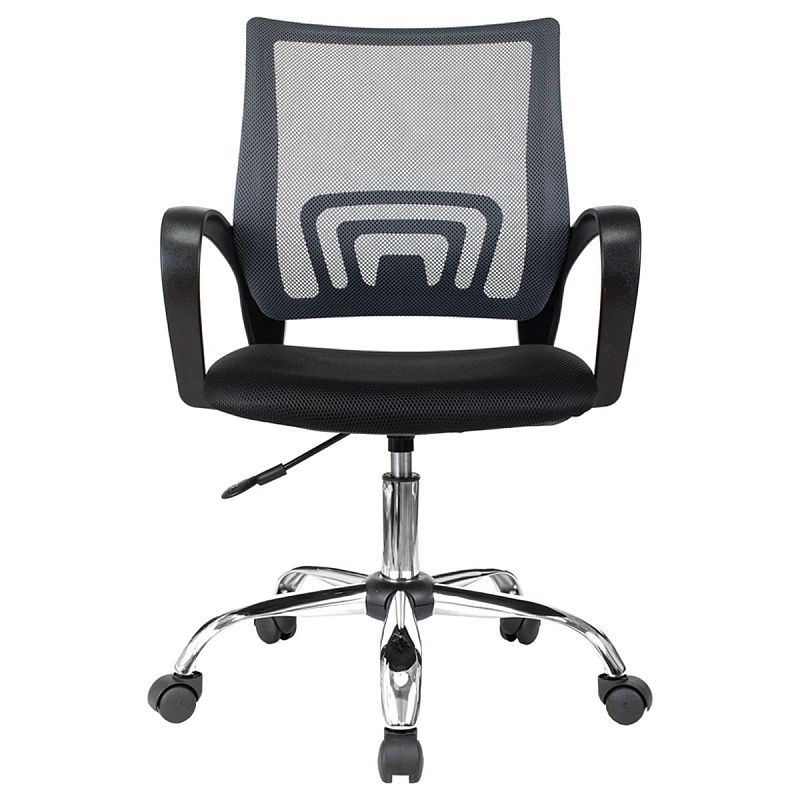 Кресло оператора Helmi HL-M95 R (695) "Airy", СН, спинка сетка серая/сиденье ткань TW черная, пиастра