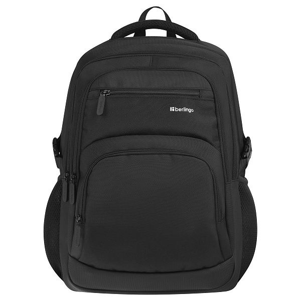 Рюкзак Berlingo City "Classic black" 43*30*17см, 3 отделения, 4 кармана, отделение для ноутбука, эргономическая спинка