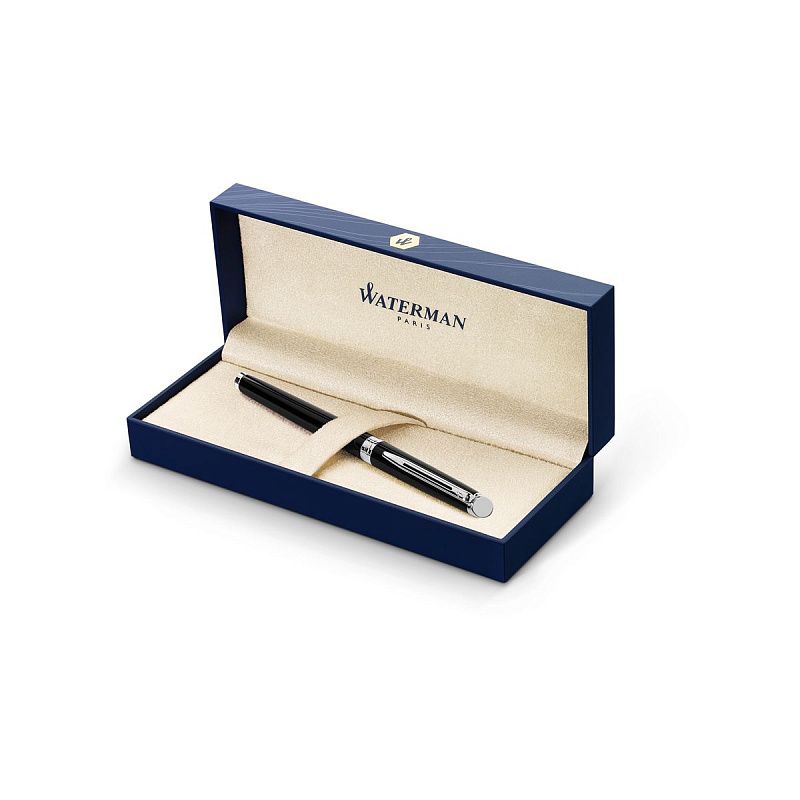 Ручка-роллер Waterman "Hemisphere Black PT" черная, 0,8мм, подарочная упаковка 