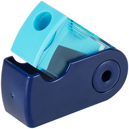 Точилка пластиковая Faber-Castell "Sleeve Mini" 1 отверстие, контейнер, розов./оранж., бирюзовая 
