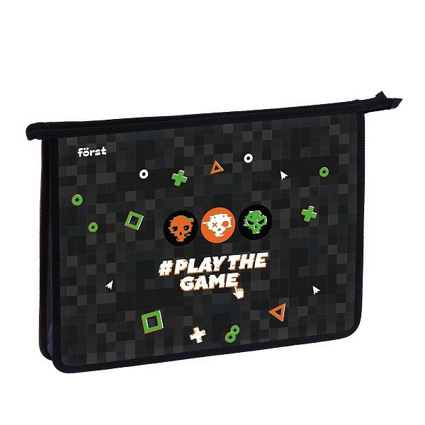 Папка для тетрадей 1 отделение, А4 Först "Play the game" , 340*245*40 мм, пластик, на молнии