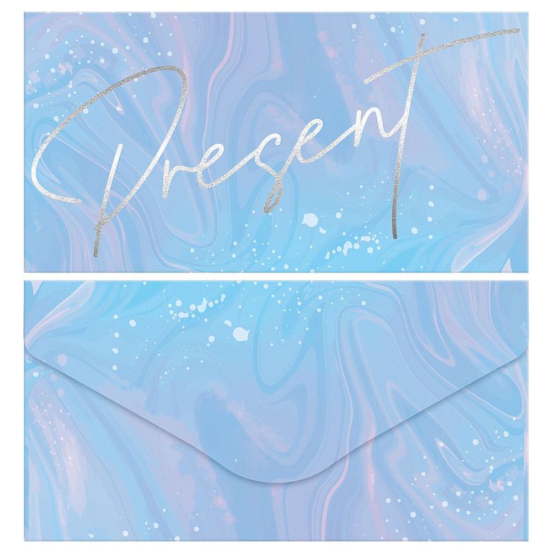 Конверт для денег MESHU "Present" 85*164мм, матовая ламинация, фольга, 3 дизайна