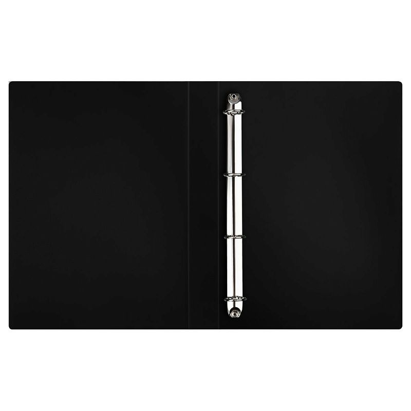 Папка на 4 кольцах СТАММ "Герб" А4, 40мм, 700мкм, пластик, черный 