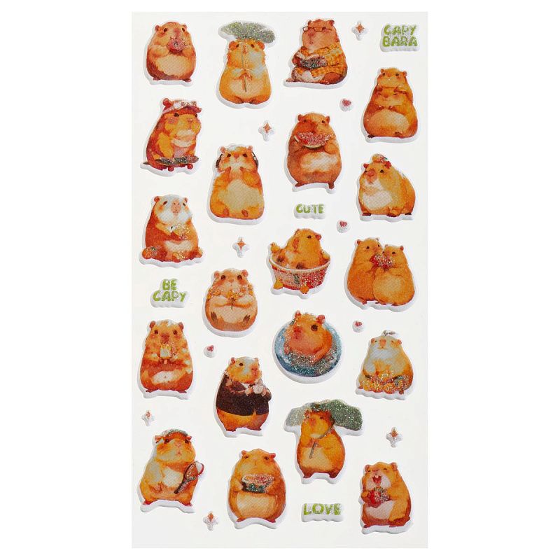 Наклейки объемные MESHU "Be Capy", 10*23см, инд. уп., европодвес