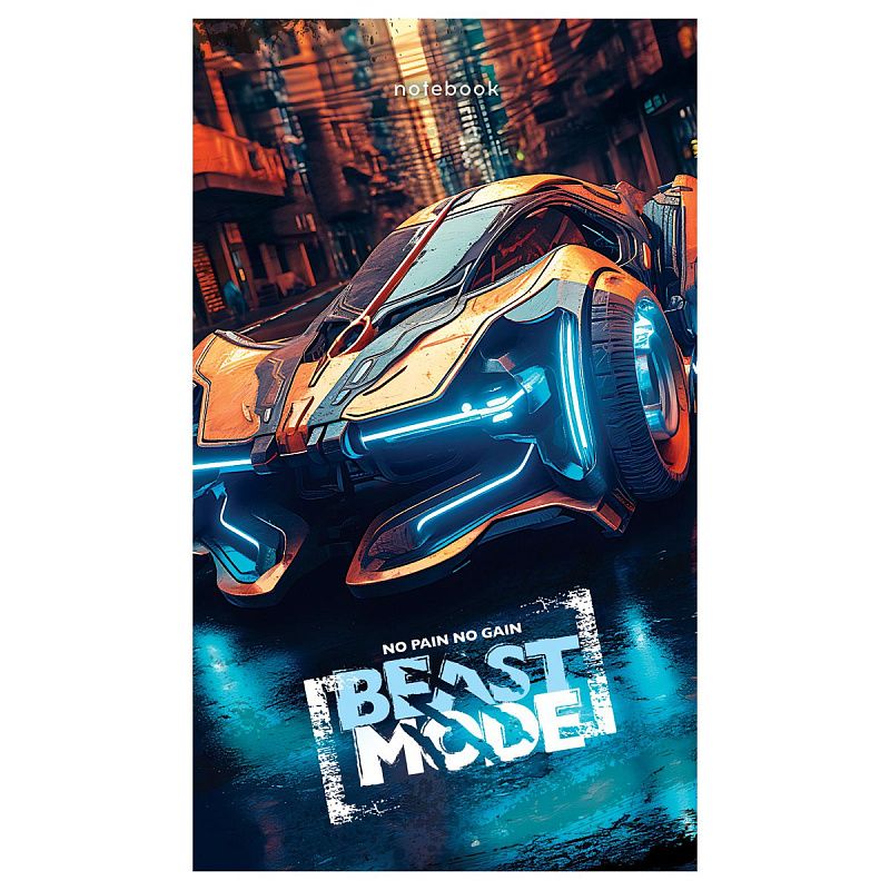 Блокнот А7 48л. на склейке BG "Men's car"