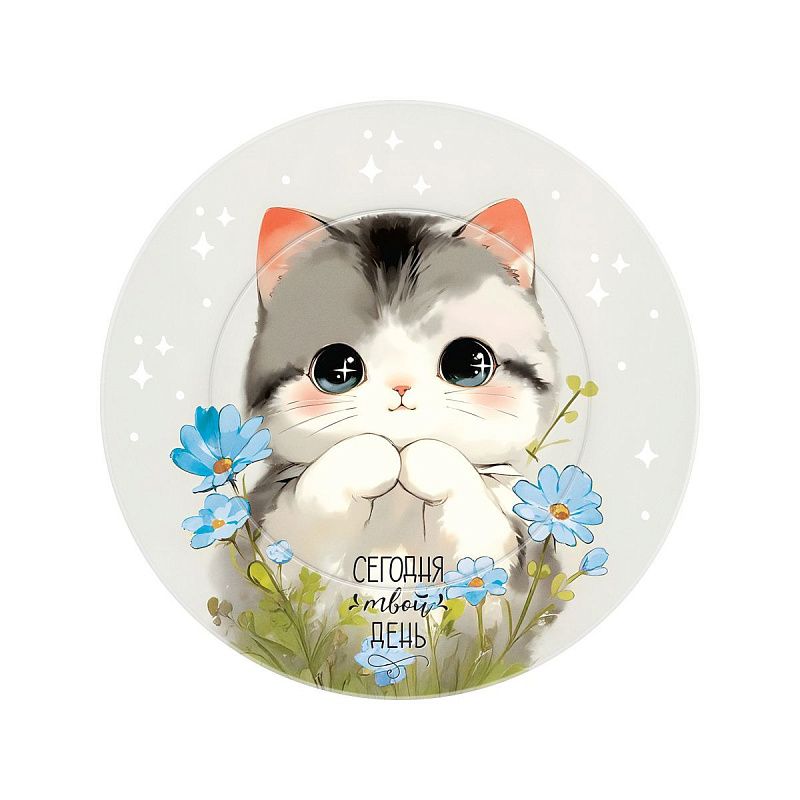 Тарелки бумажные MESHU "Cute cat", 18см, 6шт.