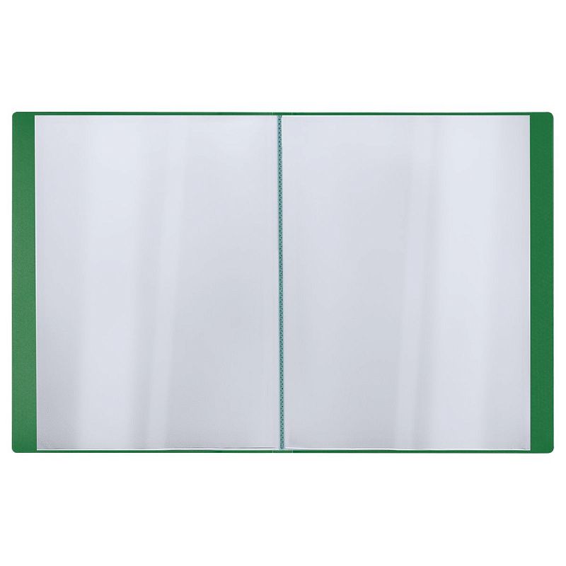 Папка с 60 вкладышами СТАММ "Кристалл" А4, 21мм, 700мкм, пластик, зеленая 