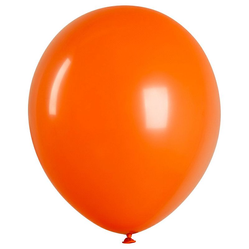 Воздушные шары,  50шт., М12/30см, MESHU, пастель, оранжевый