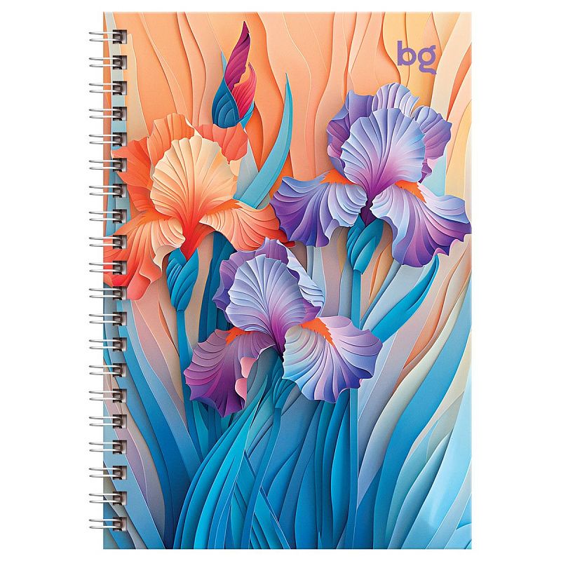 Записная книжка А6 80л., на гребне BG "Paper art"