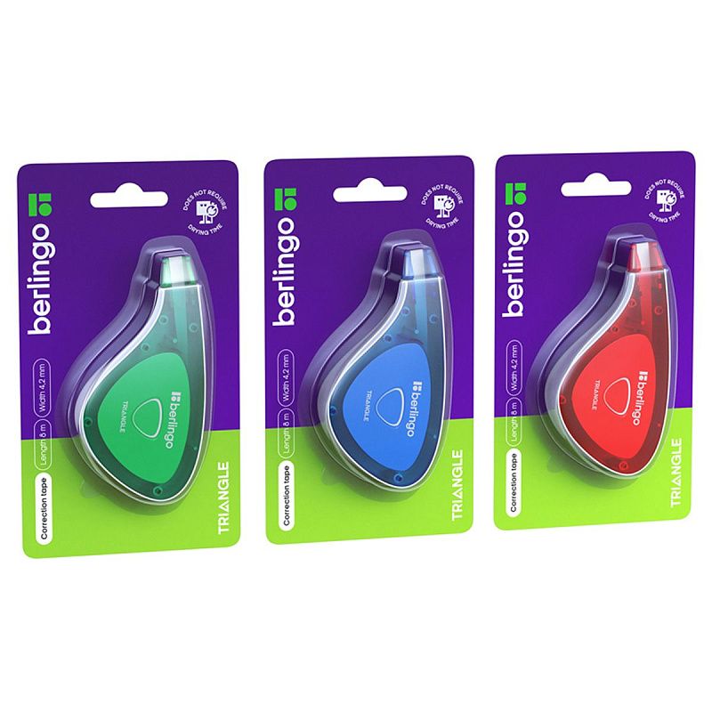 Корректирующая лента Berlingo "Triangle", 4,2мм*8м, блистер, европодвес
