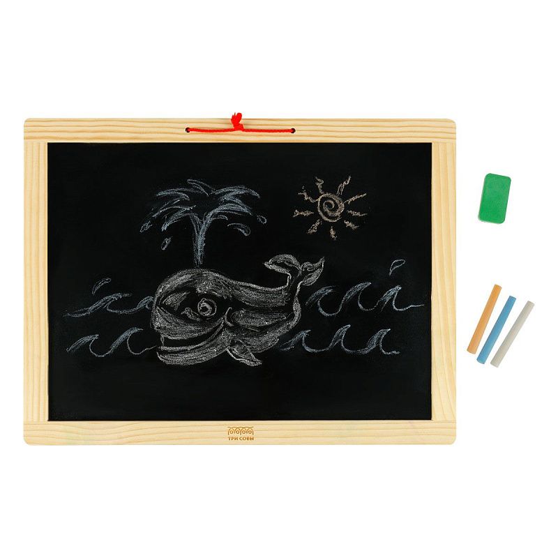 Доска двусторонняя магнитно-маркерная Три Совы, А3, настенная