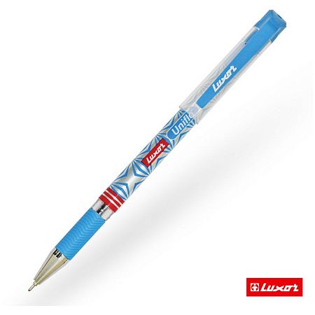Ручка шариковая Luxor "Uniflo" синяя, 0,7мм, грип 