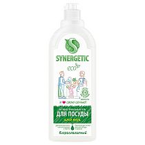 Средство для мытья посуды, фруктов, игрушек Synergetic "Алоэ", антибакт., концентрат, с дозатором, 1л 