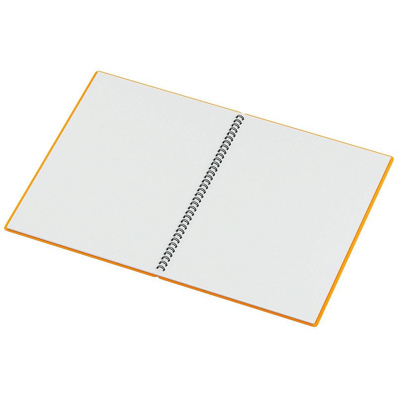 Тетрадь 80л., А4 клетка на гребне BG "Neon", пластиковая обложка, оранжевый