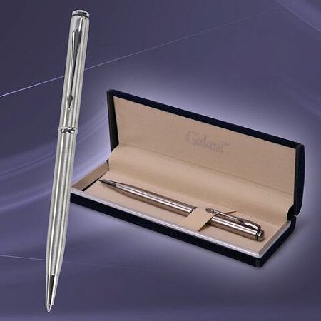Ручка шариковая GALANT "Arrow Chrome", корпус серебристый, ежедневник недатированный, А5, синий, пакет, 880903 