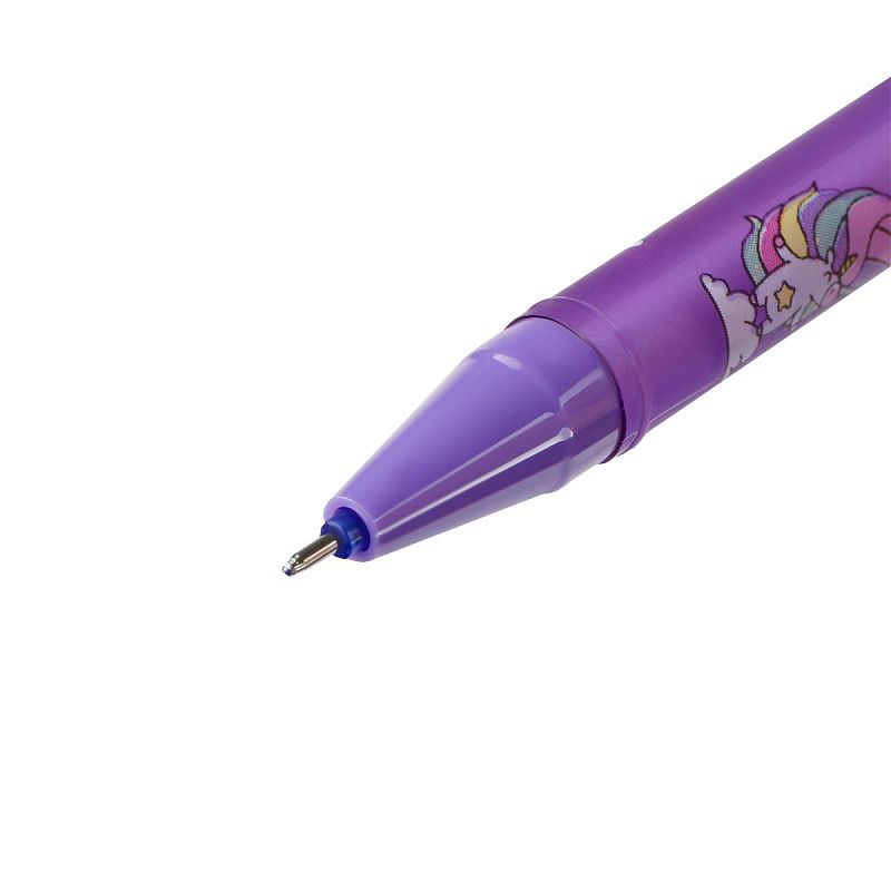 Ручка гелевая стираемая MESHU "Flying unicorn" синяя, 0,5мм, корпус ассорти 